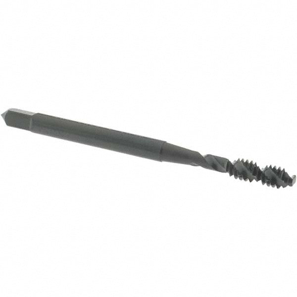 OSG 1412501 Spiral Flute Tap #6-32, UNC, 2 Flute, Bottoming Chamfer, 2B Class of Fit, High-Speed Steel, Oxide Finish