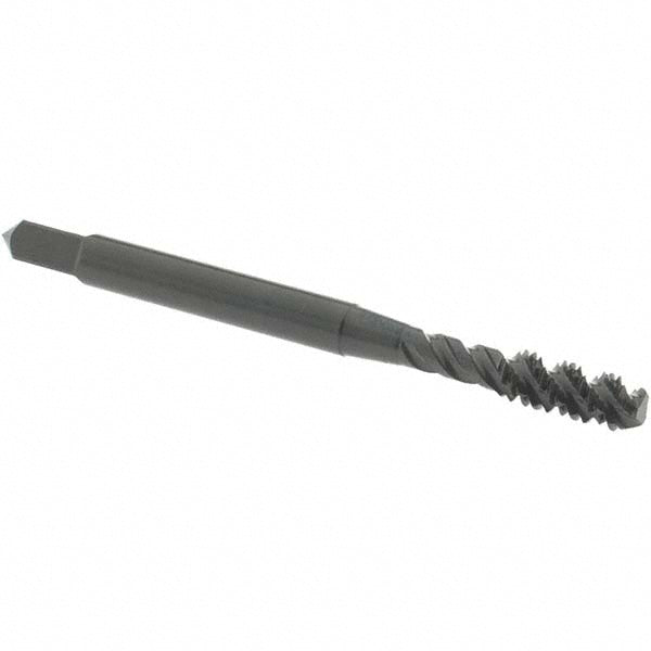 OSG 1412901 Spiral Flute Tap #8-32, UNC, 3 Flute, Bottoming Chamfer, 2B Class of Fit, High-Speed Steel, Oxide Finish