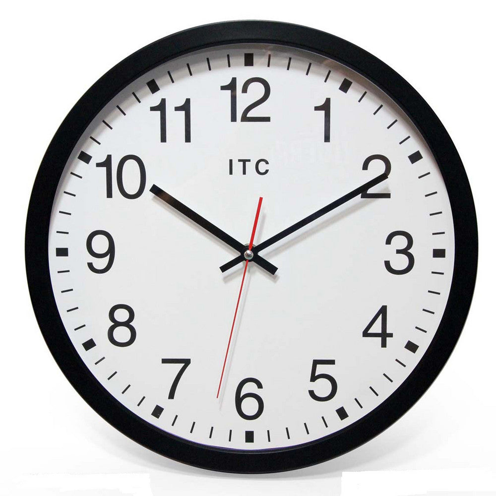 Infinity Instruments 90/0014-1 12-1/4 Inch Diameter, White Face, Dial Wall Clock
