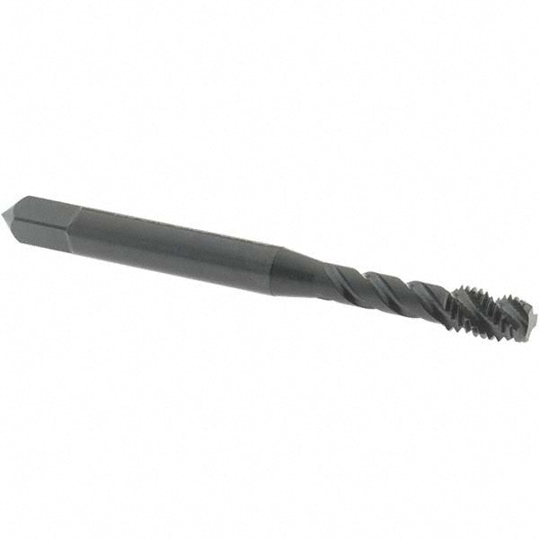OSG 1714001 #8-32 UNC, 3 Flute, 45&deg Helix, Modified Bottoming Chamfer, Oxide Finish, Vanadium High Speed Steel Spiral Flute STI Tap