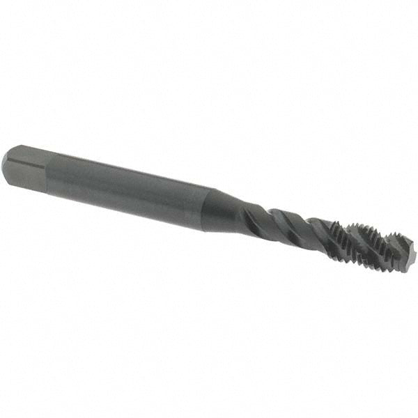 OSG 1714201 #10-32 UNF, 3 Flute, 45&deg Helix, Modified Bottoming Chamfer, Oxide Finish, Vanadium High Speed Steel Spiral Flute STI Tap