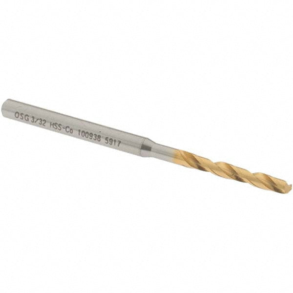 OSG 10093805 Screw Machine Length Drill Bit 3/32" (0.0938) Dia, 130 deg, Cobalt