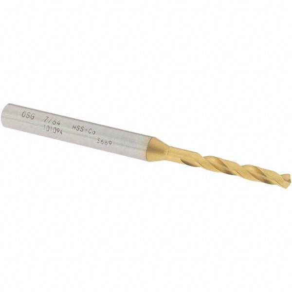 OSG 10109405 Screw Machine Length Drill Bit 7/64" (0.1094) Dia, 130 deg, Cobalt