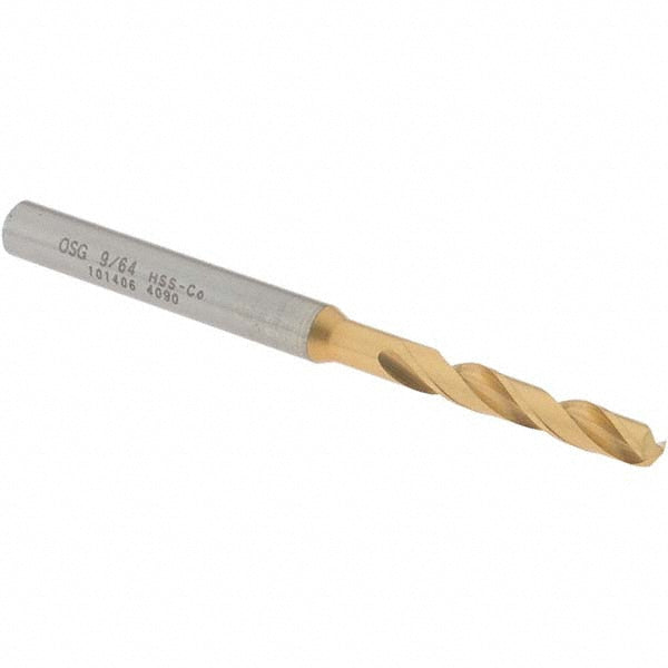 OSG 10140605 Screw Machine Length Drill Bit 9/64" (0.1406) Dia, 130 deg, Cobalt