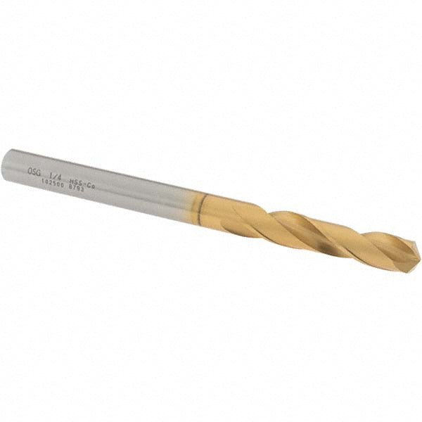 OSG 10250005 Screw Machine Length Drill Bit 1/4" (0.2500) Dia, 130 deg, Cobalt