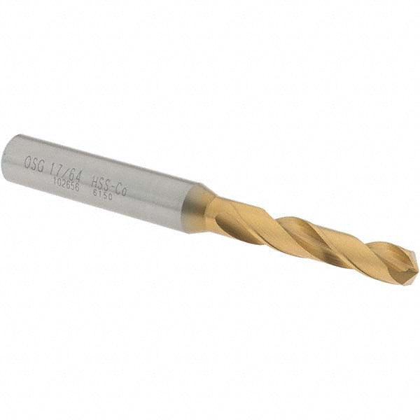 OSG 10265605 Screw Machine Length Drill Bit 17/64" (0.2656) Dia, 130 deg, Cobalt
