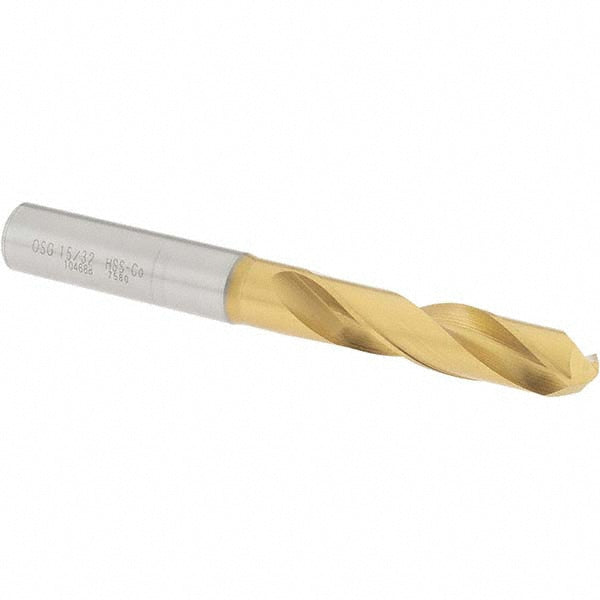 OSG 10468805 Screw Machine Length Drill Bit 15/32" (0.4688) Dia, 130 deg, Cobalt
