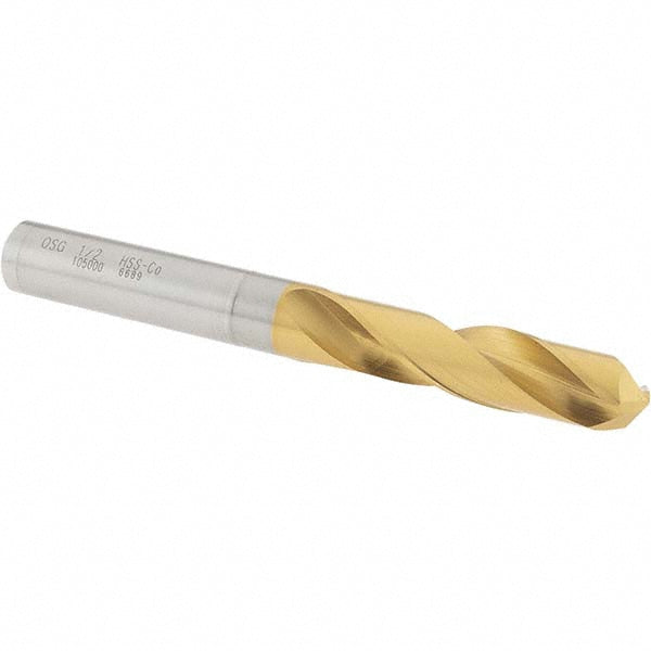 OSG 10500005 Screw Machine Length Drill Bit 1/2" (0.5000) Dia, 130 deg, Cobalt