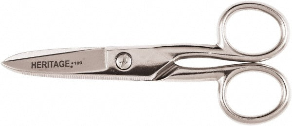 Heritage Cutlery 100 Scissors & Shears 5-1/4" OAL, 1-7/8" LOC, Nickel-Plated Carbon Blades