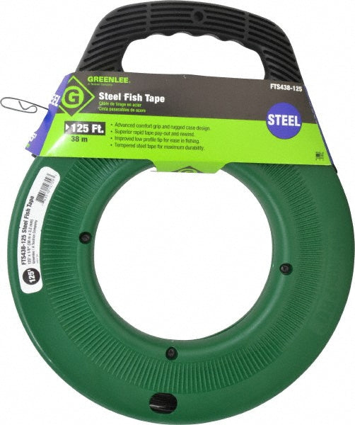 Greenlee FTS438-125 125 Ft. Long x 1/8 Inch Wide, 0.045 Inch Thick, Steel Fish Tape