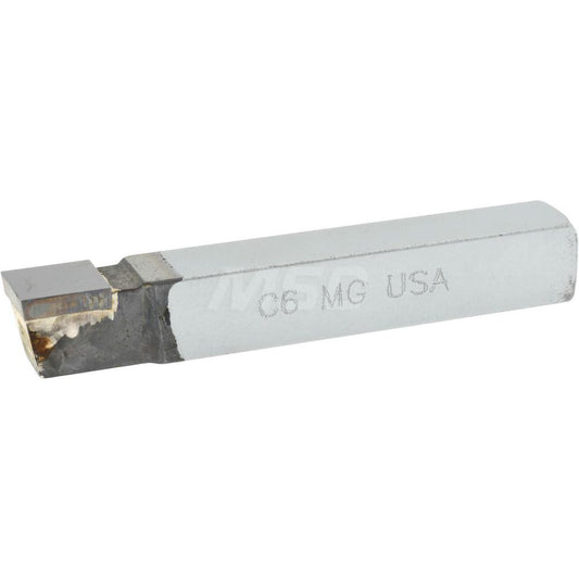 Accupro 410-MG Single Point Tool Bit 3/8'' Shank Width, 3/8'' Shank Height, Micrograin Solid Carbide Tipped, Neutral, C, Square Nose