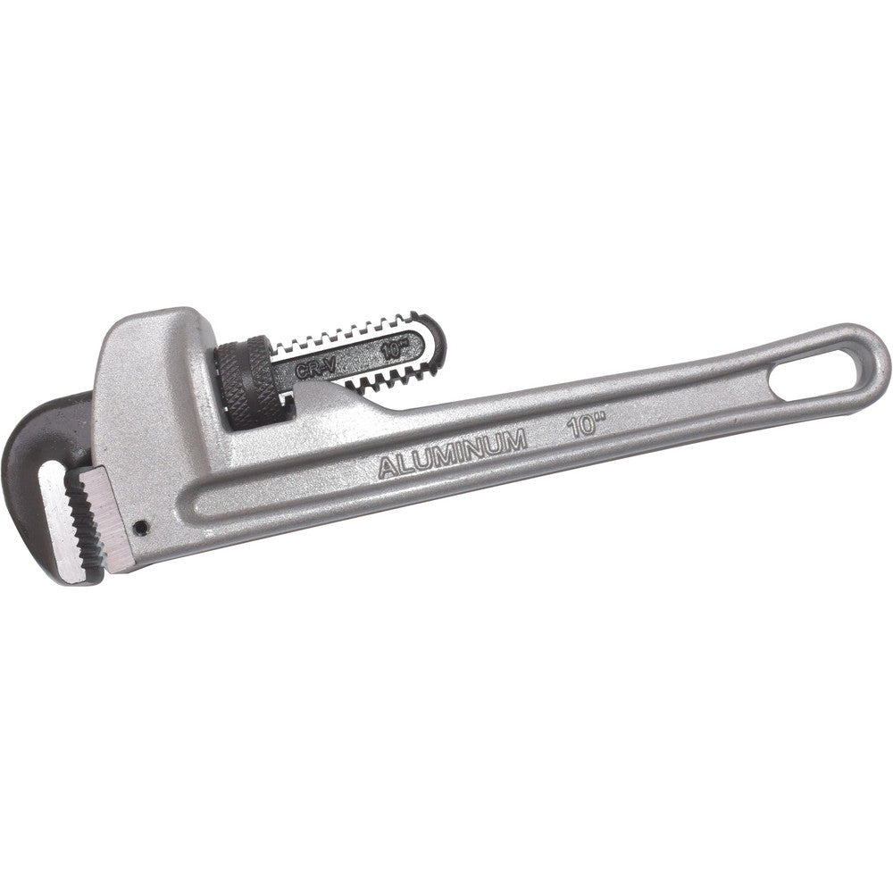 Pro-Source TD0505A 10" Straight Pipe Wrench 1-1/2" Max, 10" OAL, Aluminum