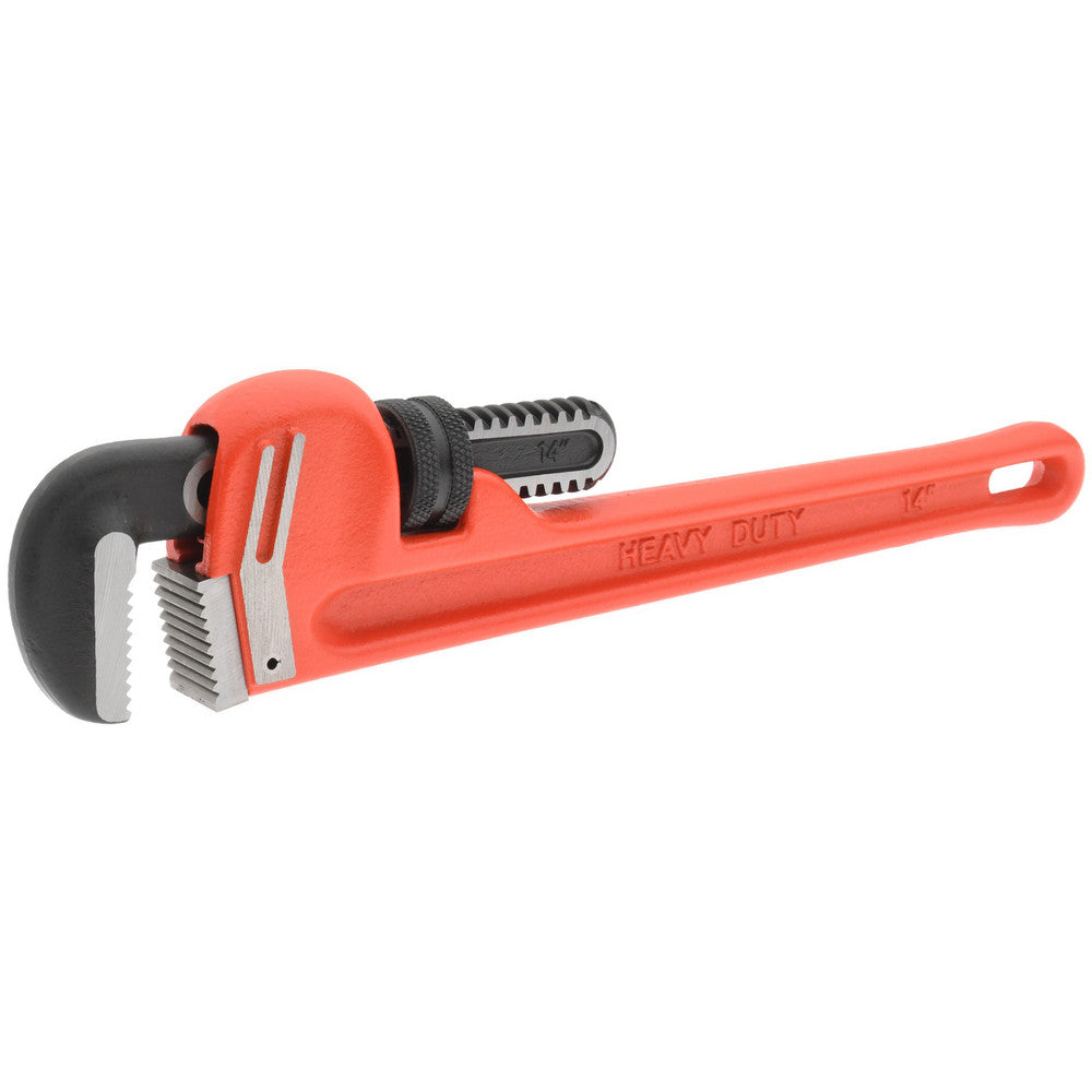Pro-Source TD0509A 14" Straight Pipe Wrench 2" Max, 14" OAL, Cast Iron