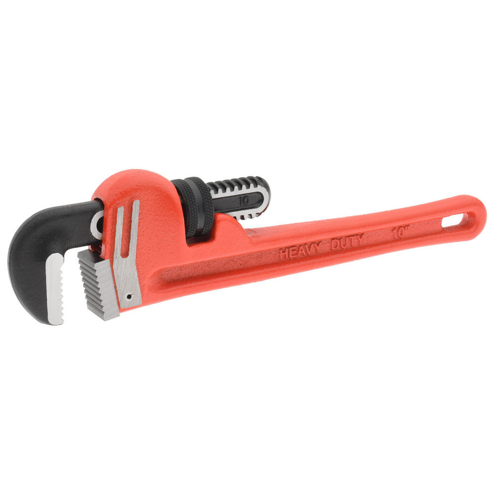 Pro-Source TD0509A 10" Straight Pipe Wrench 1-1/2" Max, 10" OAL, Cast Iron