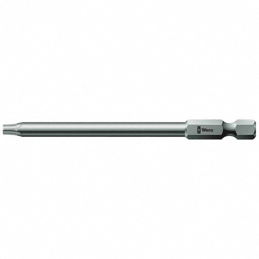Wera 05060186001 Power Screwdriver Bit T10 Torx, TX10 Speciality Point Size, 1/4" Hex Drive
