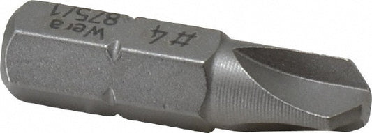 Wera 05066766001 Power Screwdriver Bit #4 Tri-Wing Speciality Point Size, 1/4" Hex Drive