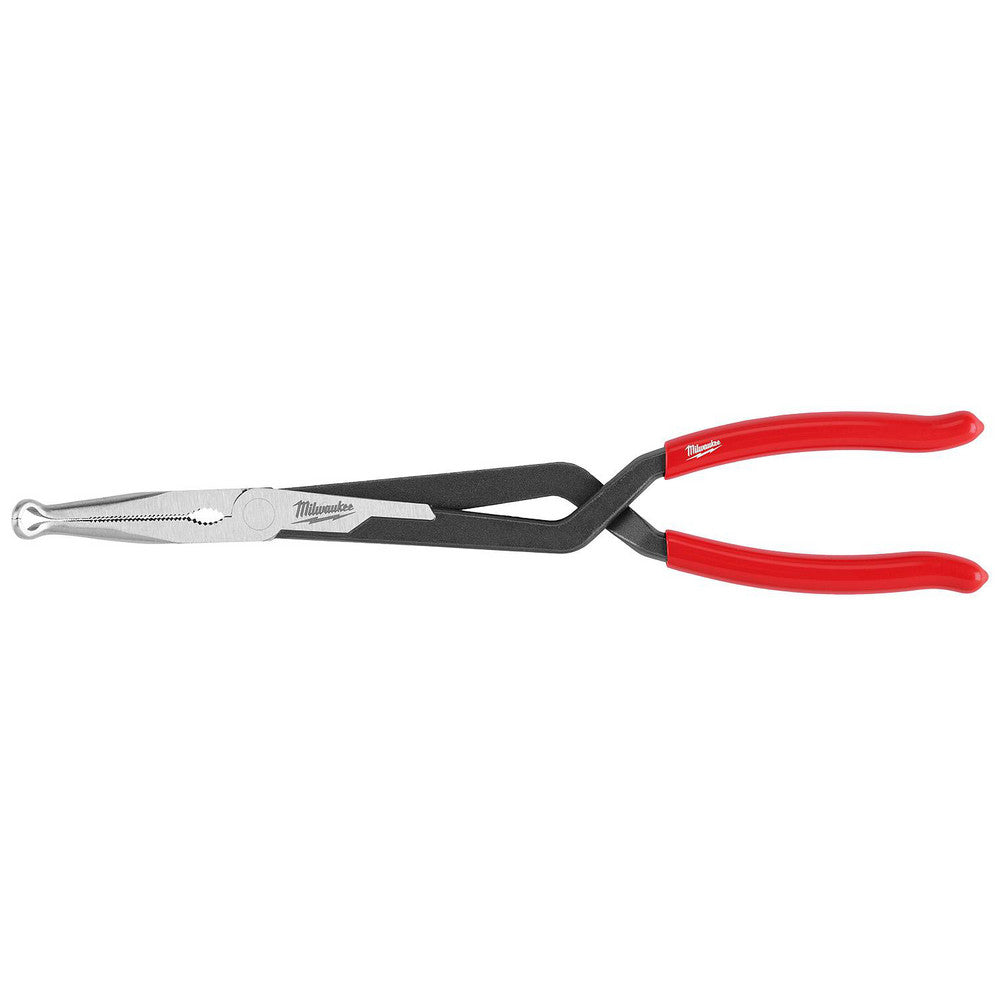 Milwaukee Tool 48-22-6560 Long Nose Pliers Pliers Type Long Reach  Jaw Texture Grooved  Jaw Length (Inch) 3  Jaw Width (Decimal Inch) 3.00  Jaw Bend 35  Handle Type Dipped