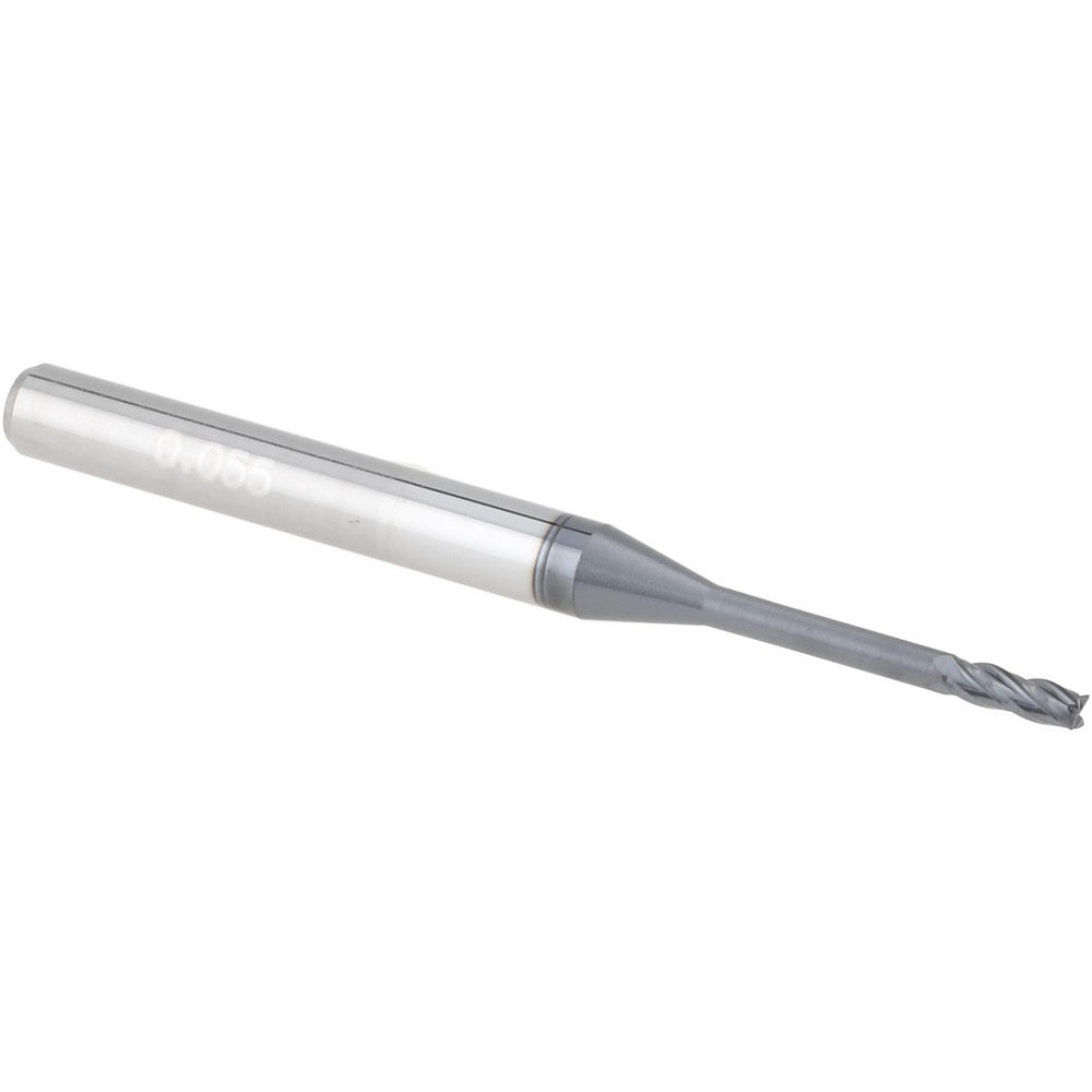 Accupro 14899835 Square End Mill 0.055" Dia, 0.165" LOC, 4 Flutes, Solid Carbide