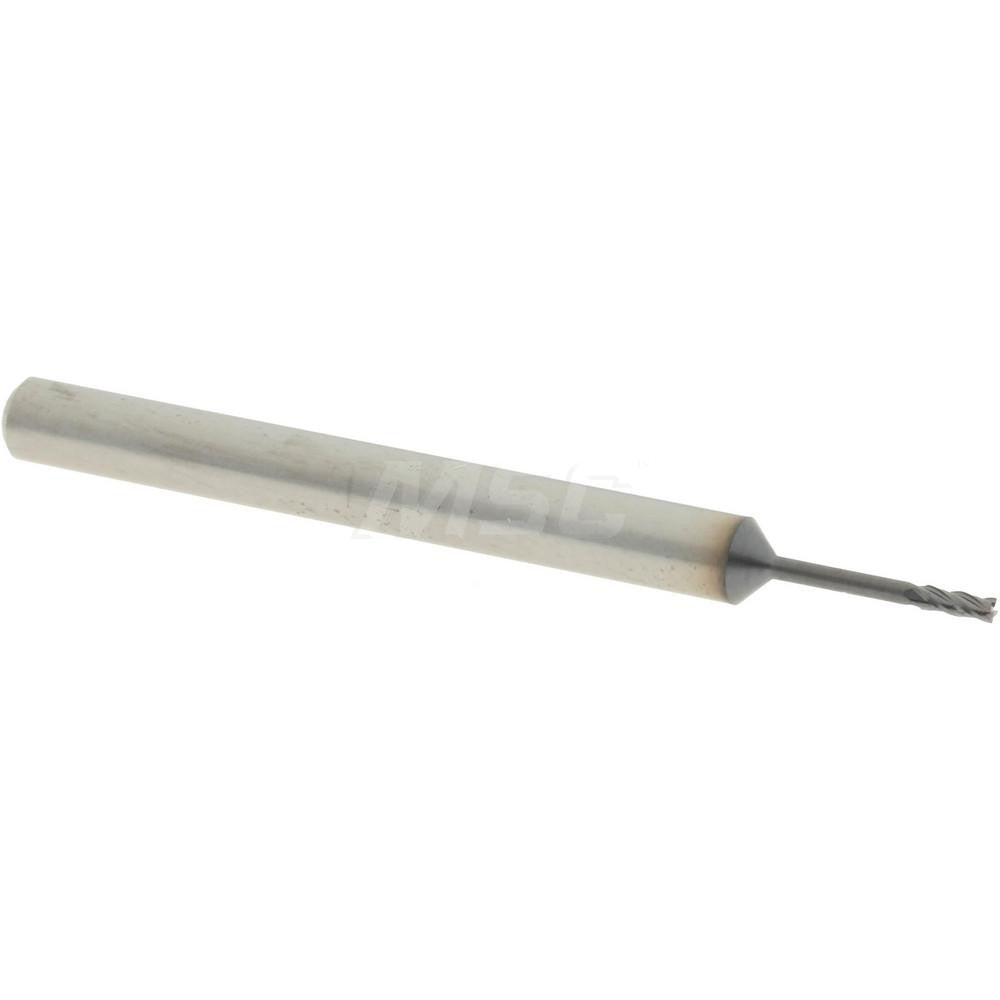 Accupro 15150613 Square End Mill 0.0350" Dia, 0.1050" LOC, 4 Flute, Solid Carbide