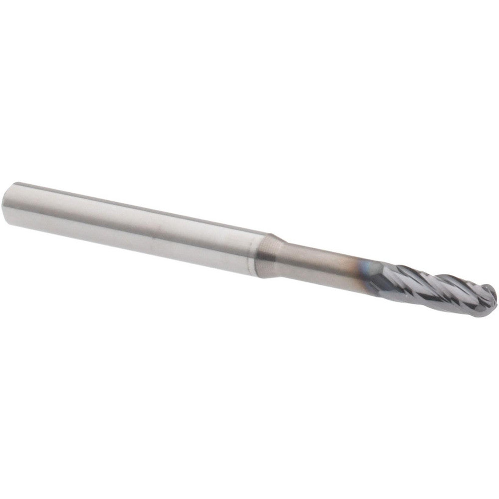 Accupro 14797518 Ball End Mill 0.1" Dia, 0.3" LOC, 4 Flute, Solid Carbide