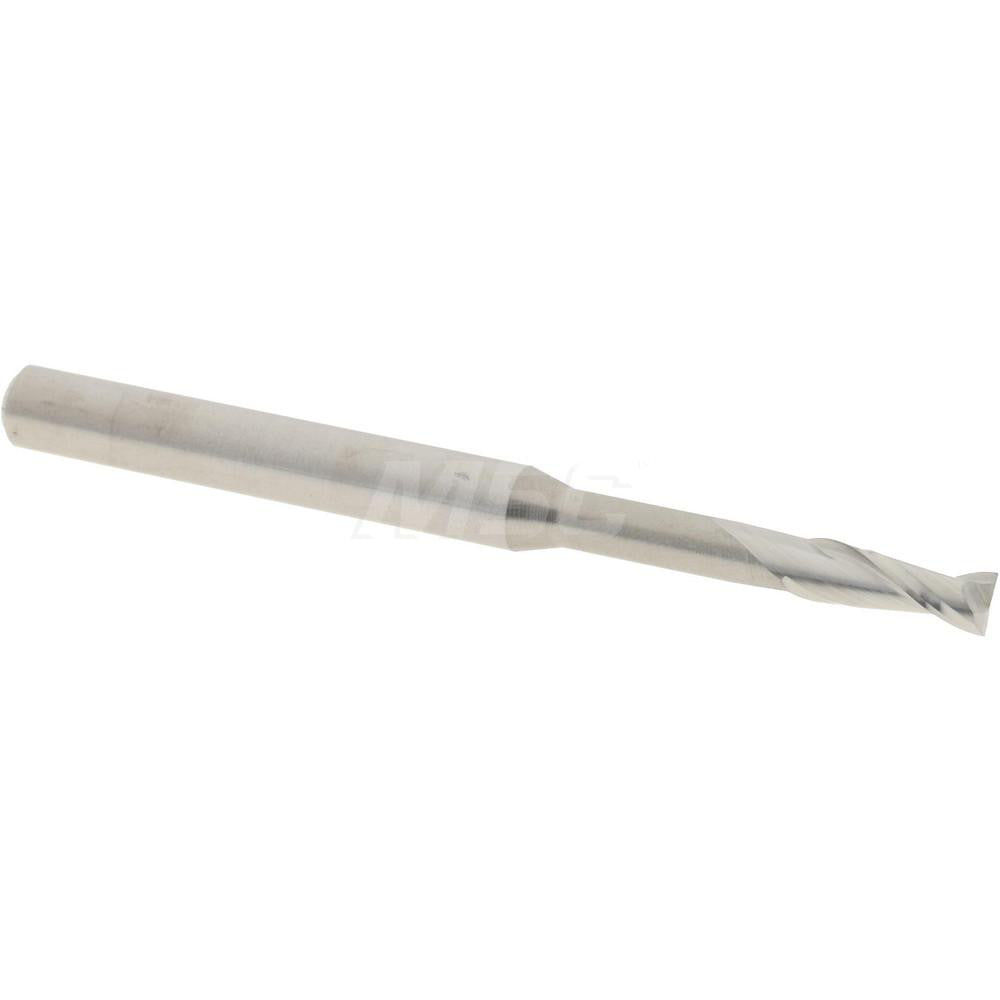 Accupro 14797123 Square End Mill 3/32'' Dia, 17/64'' LOC, 1/8'' Shank Dia, 1-1/2'' OAL, 2 Flutes, Solid Carbide