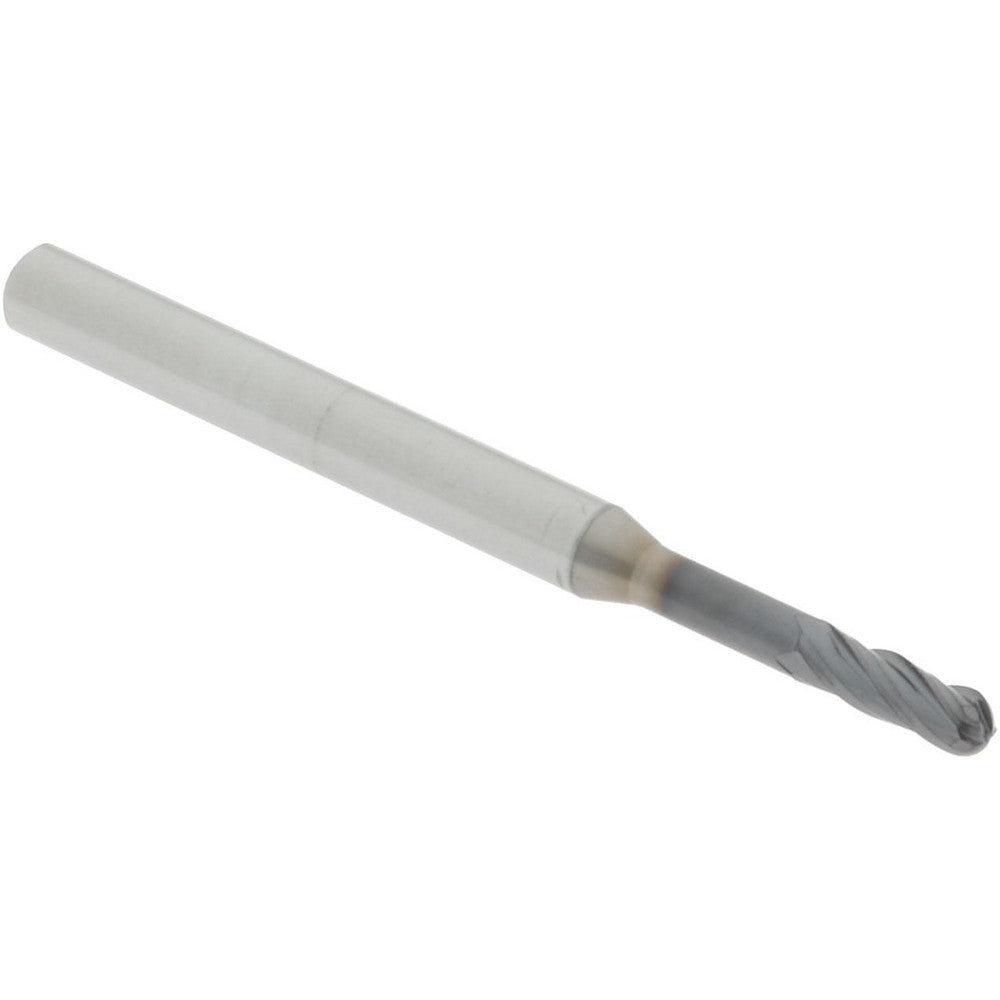 Accupro 14797513 Ball End Mill 0.085" Dia, 0.255" LOC, 4 Flute, Solid Carbide