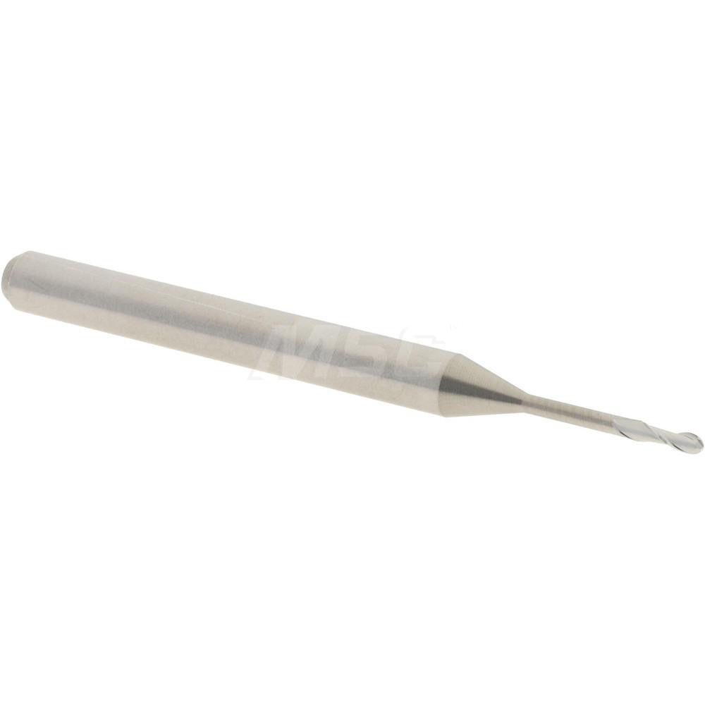 Accupro 14797431 Ball End Mill 0.04" Dia, 0.12" LOC, 2 Flute, Solid Carbide