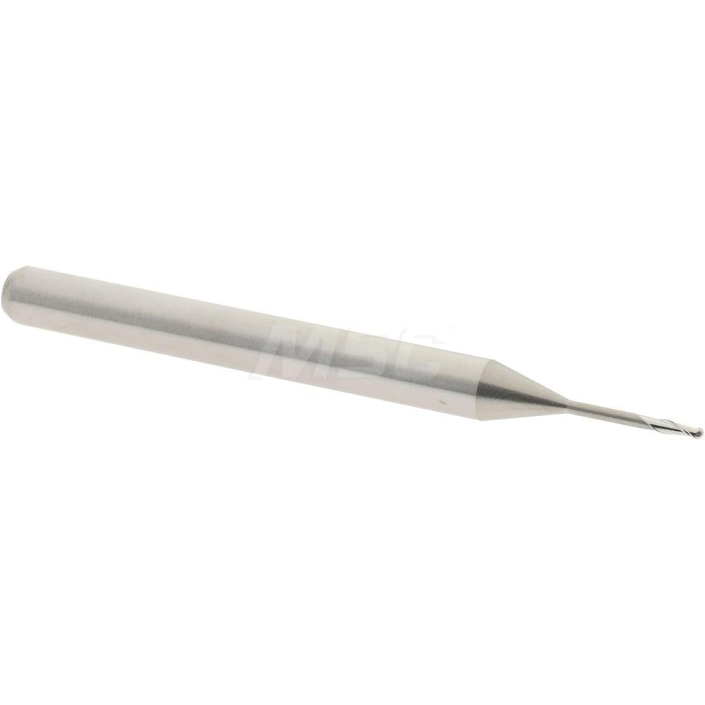 Accupro 14797427 Ball End Mill 0.03" Dia, 0.09" LOC, 2 Flute, Solid Carbide