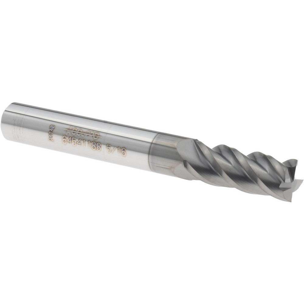 Accupro 64541188 Square End Mill 5/16'' Dia, 3/4'' LOC, 5/16'' Shank Dia, 2-1/2'' OAL, 4 Flutes, Solid Carbide