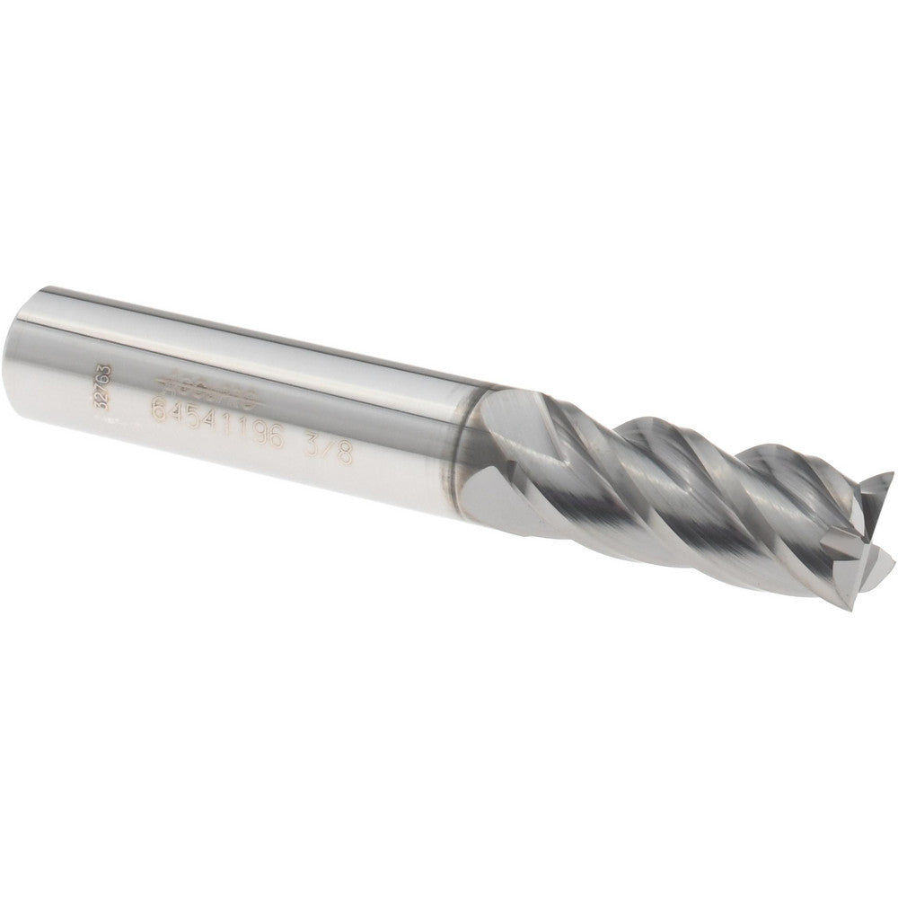 Accupro 64541196 Square End Mill 3/8'' Dia, 7/8'' LOC, 3/8'' Shank Dia, 2-1/2'' OAL, 4 Flutes, Solid Carbide
