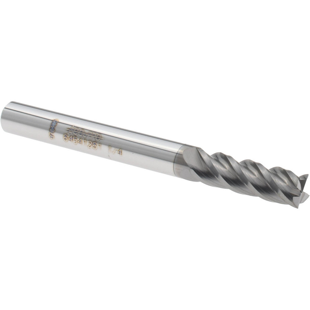 Accupro 64541261 Square End Mill 1/4'' Dia, 3/4'' LOC, 1/4'' Shank Dia, 2-1/2'' OAL, 4 Flutes, Solid Carbide