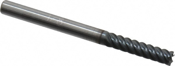Accupro 64541329 Square End Mill 1/8'' Dia, 1/2'' LOC, 1/8'' Shank Dia, 1-1/2'' OAL, 6 Flutes, Solid Carbide