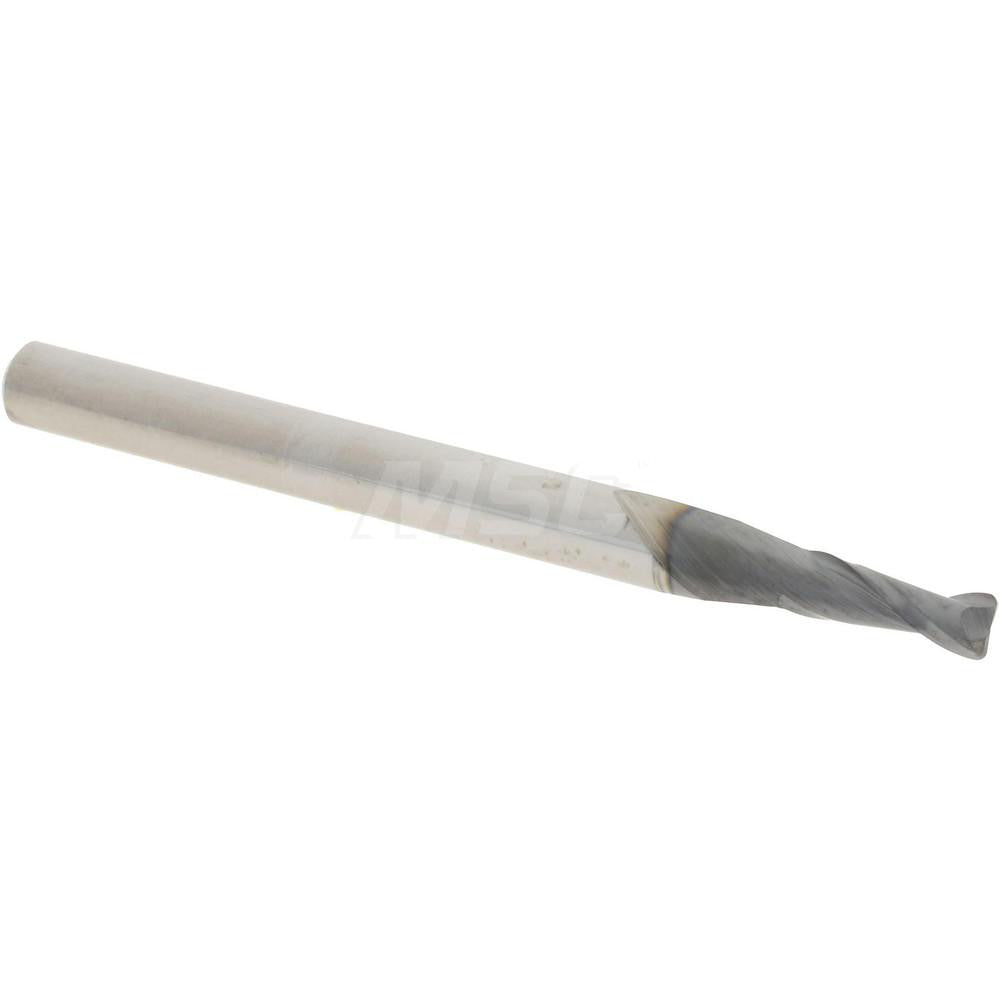 Accupro 14797537 Corner Radius End Mill 0.09" Dia, 0.27" LOC, 0.015" Radius, 2 Flutes, Solid Carbide