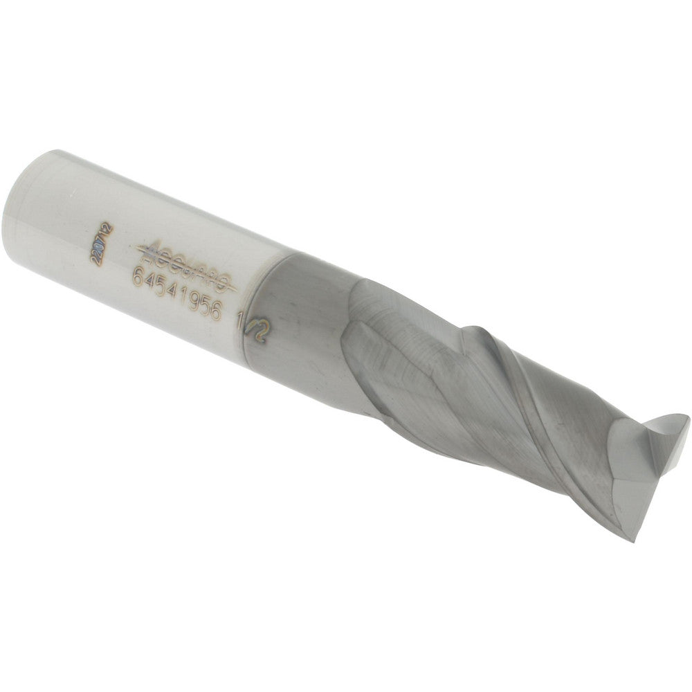 Accupro 64541956 Square End Mill 1/2'' Dia, 1'' LOC, 1/2'' Shank Dia, 3'' OAL, 2 Flutes, Solid Carbide