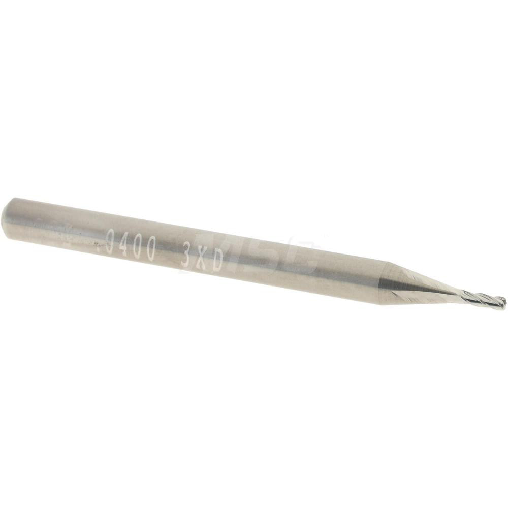 Accupro 14797546 Corner Radius End Mill 0.04" Dia, 0.12" LOC, 0.01" Radius, 4 Flutes, Solid Carbide