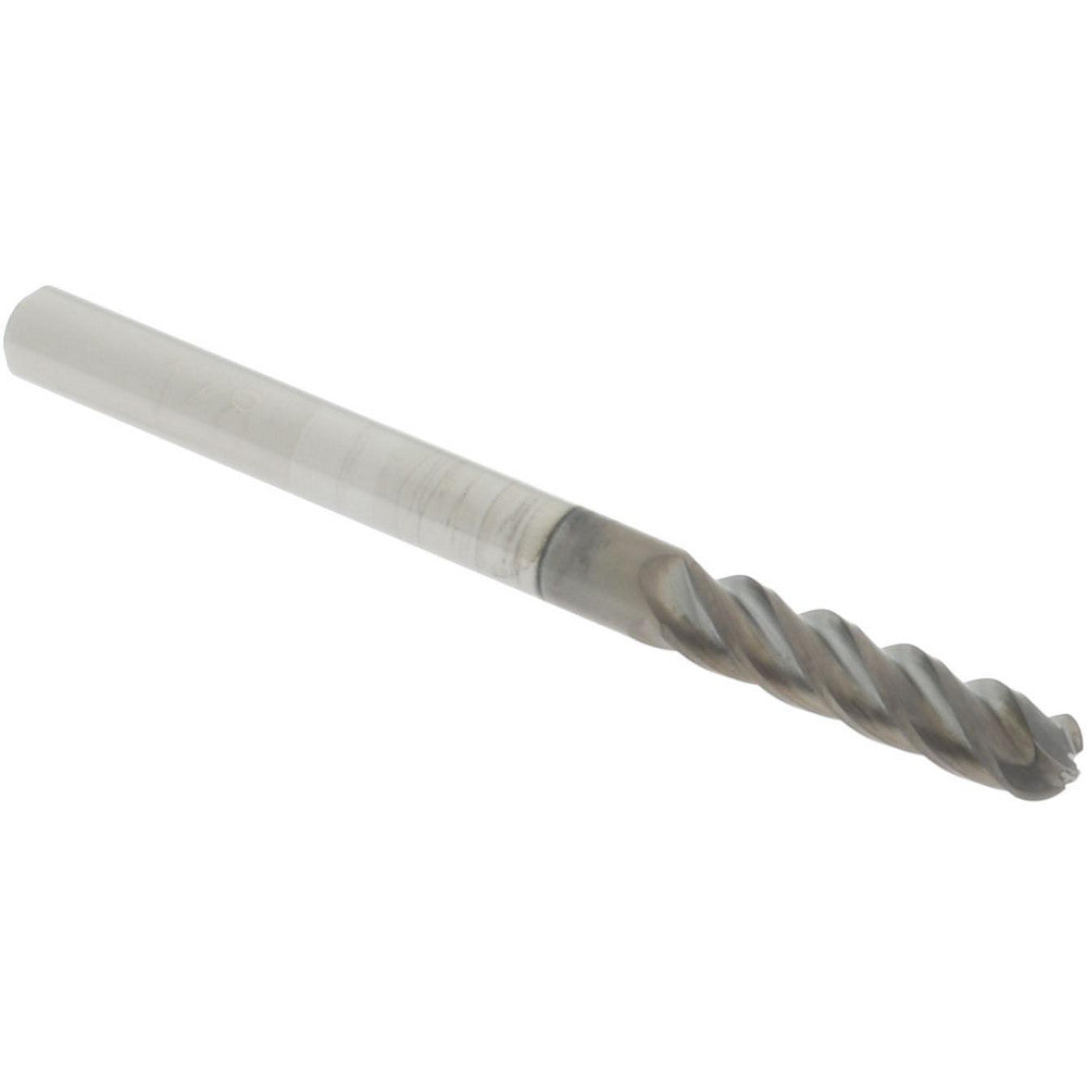 Accupro 64542897 Ball End Mill 0.125" Dia, 0.5" LOC, 4 Flute, Solid Carbide