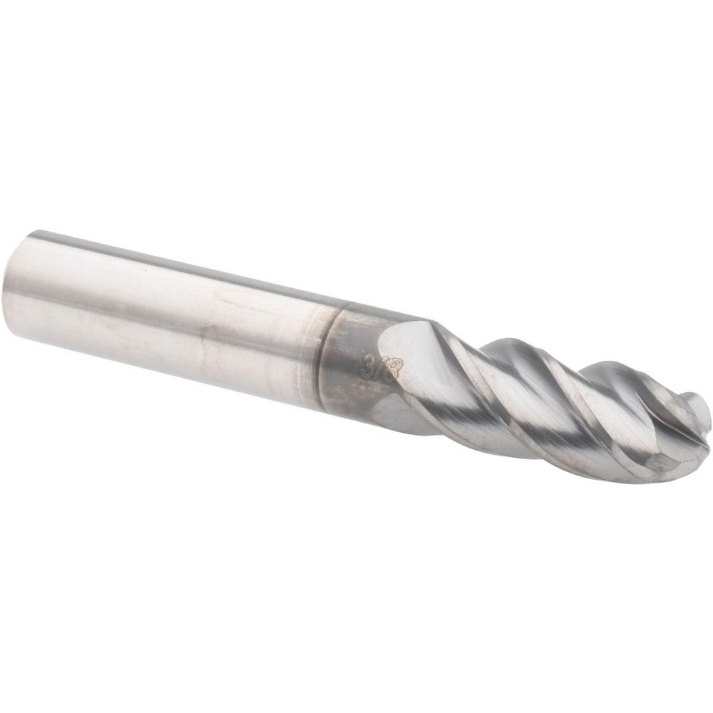 Accupro 64542913 Ball End Mill 0.375" Dia, 0.875" LOC, 4 Flute, Solid Carbide