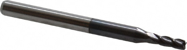 Accupro 14796310 Corner Radius End Mill 0.0781" Dia, 0.234" LOC, 0.02" Radius, 4 Flutes, Solid Carbide