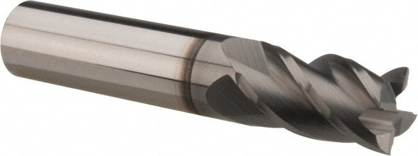 Accupro 64543283 Square End Mill 3/8'' Dia, 5/8'' LOC, 3/8'' Shank Dia, 2'' OAL, 4 Flutes, Solid Carbide