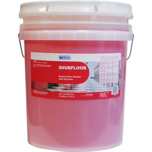 Detco 1548-005 Shurfloor, 5 Gal Pail, Enzyme Floor Cleaner