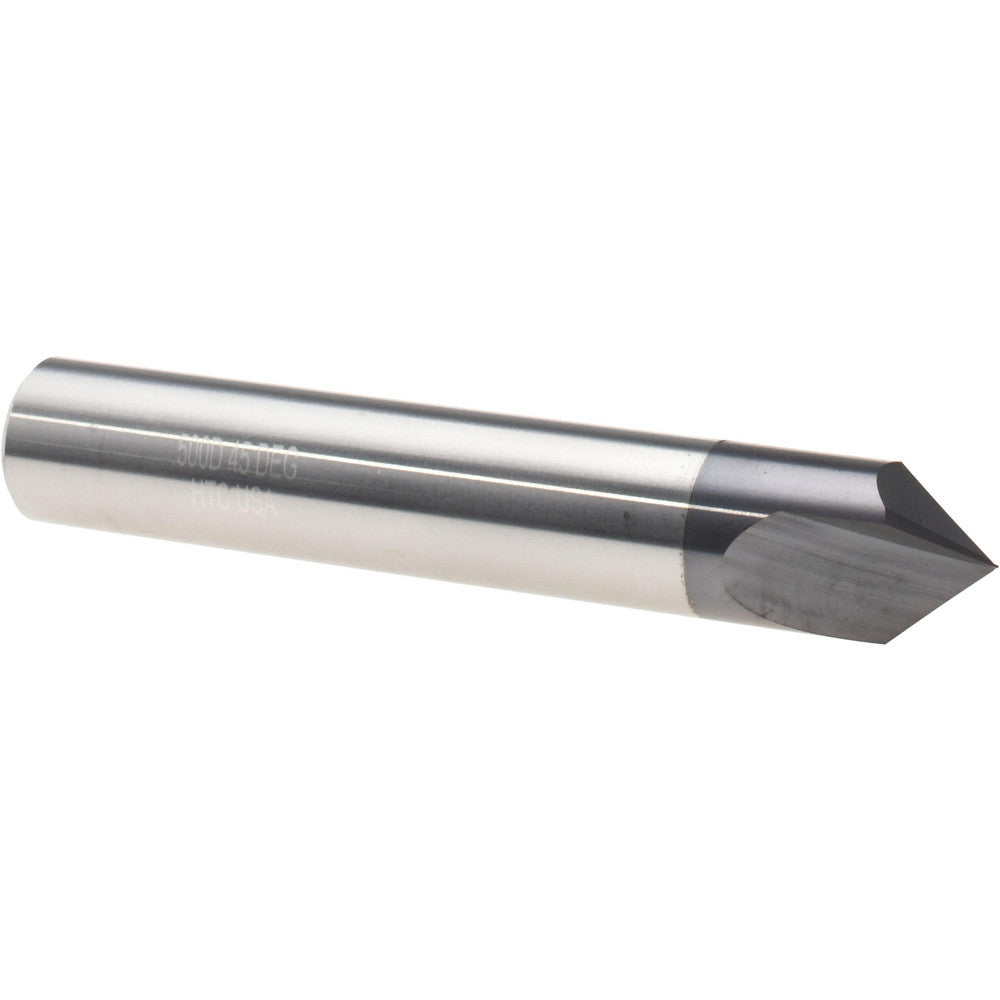 Harvey Tool 960445-C3 Chamfer Mill 1/2" Dia, 1/2" Shank Dia, 90 deg, 2 Flute, Solid Carbide, Single End