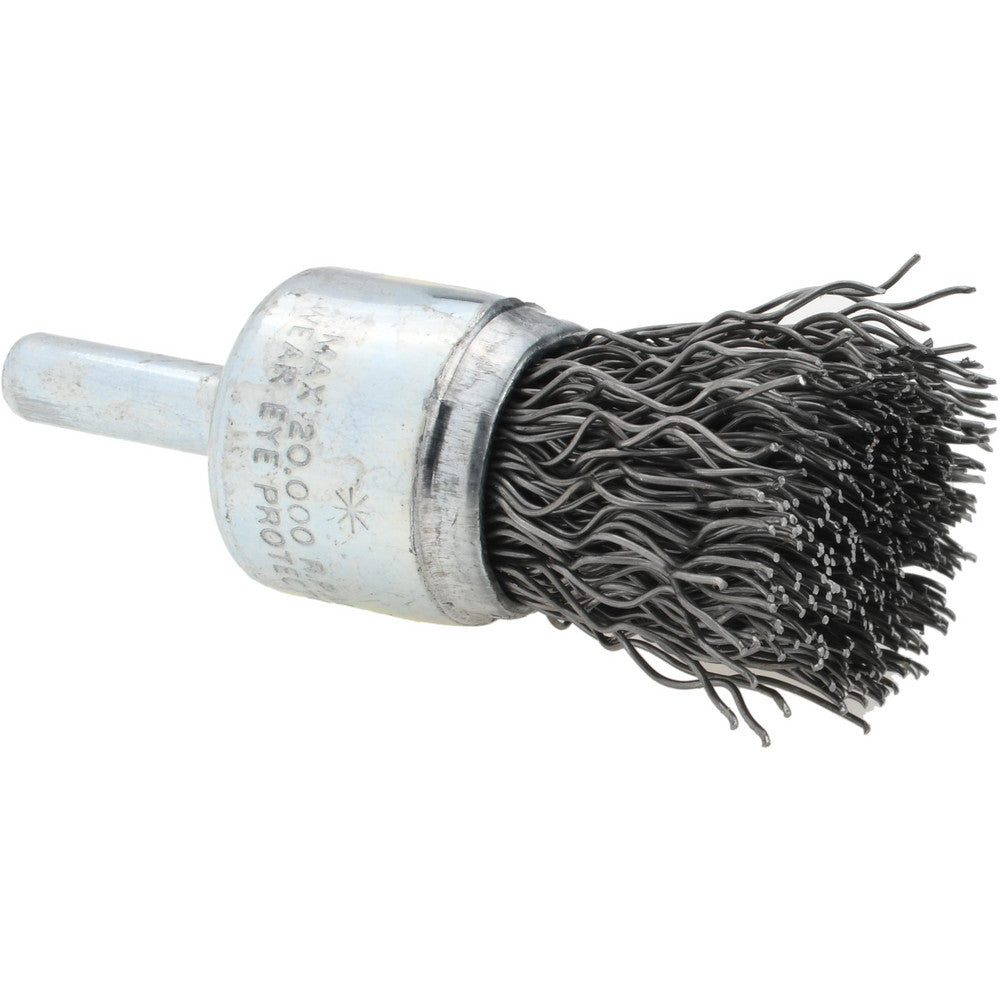 Weiler 90179 End Brushes 3/4" Dia, Steel, Crimped Wire