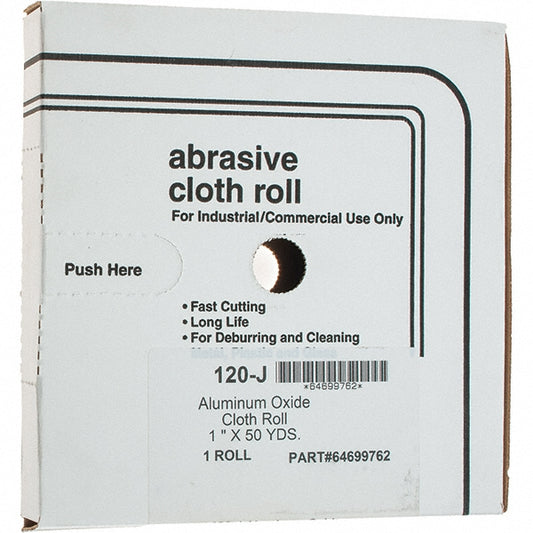 Value Collection 30145-MSC 1" x 50 Yd 120 Grit Aluminum Oxide Shop Roll
