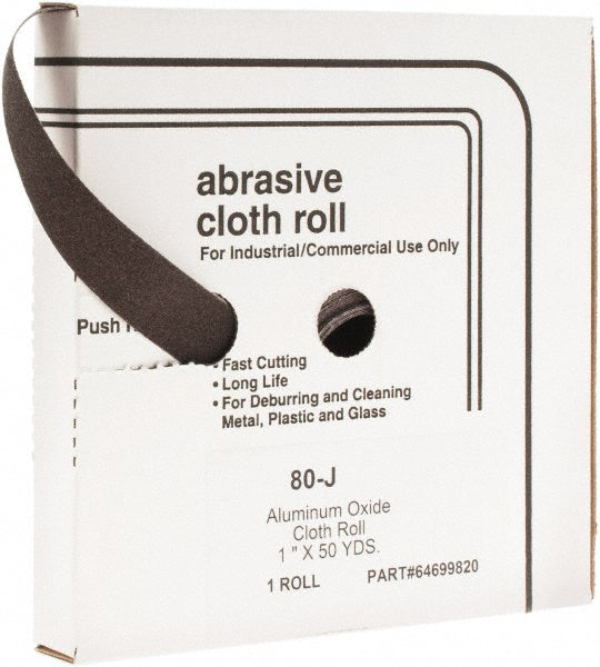 Value Collection 30147-MSC 1" x 50 Yd 80 Grit Aluminum Oxide Shop Roll