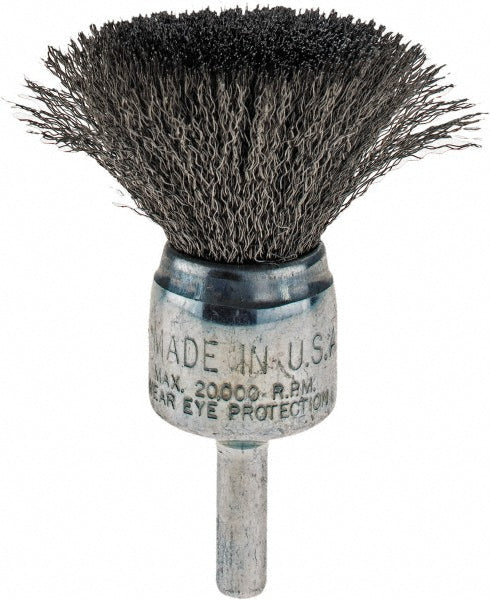 Weiler 90178 End Brushes 3/4" Dia, Steel, Crimped Wire