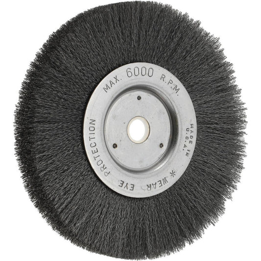 Weiler 93285 Wheel Brush 6" Wheel Dia, 3/4" Face Width, 0.0060" Wire Dia, Crimped
