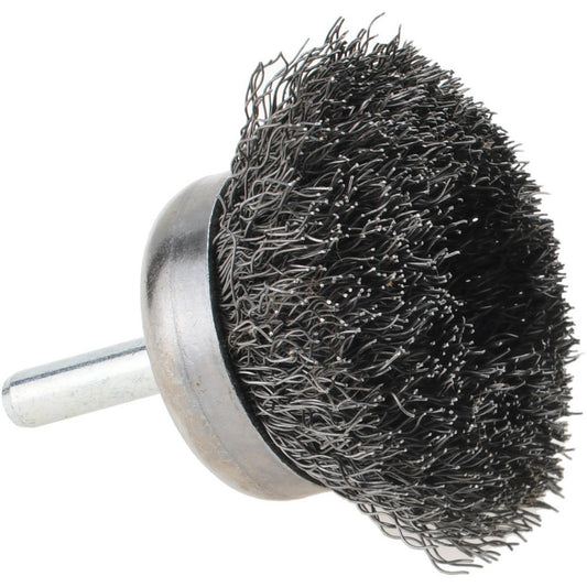 Weiler 90376 Cup Brush 1-3/4" Dia, 0.0118" Wire Dia, Steel, Crimped