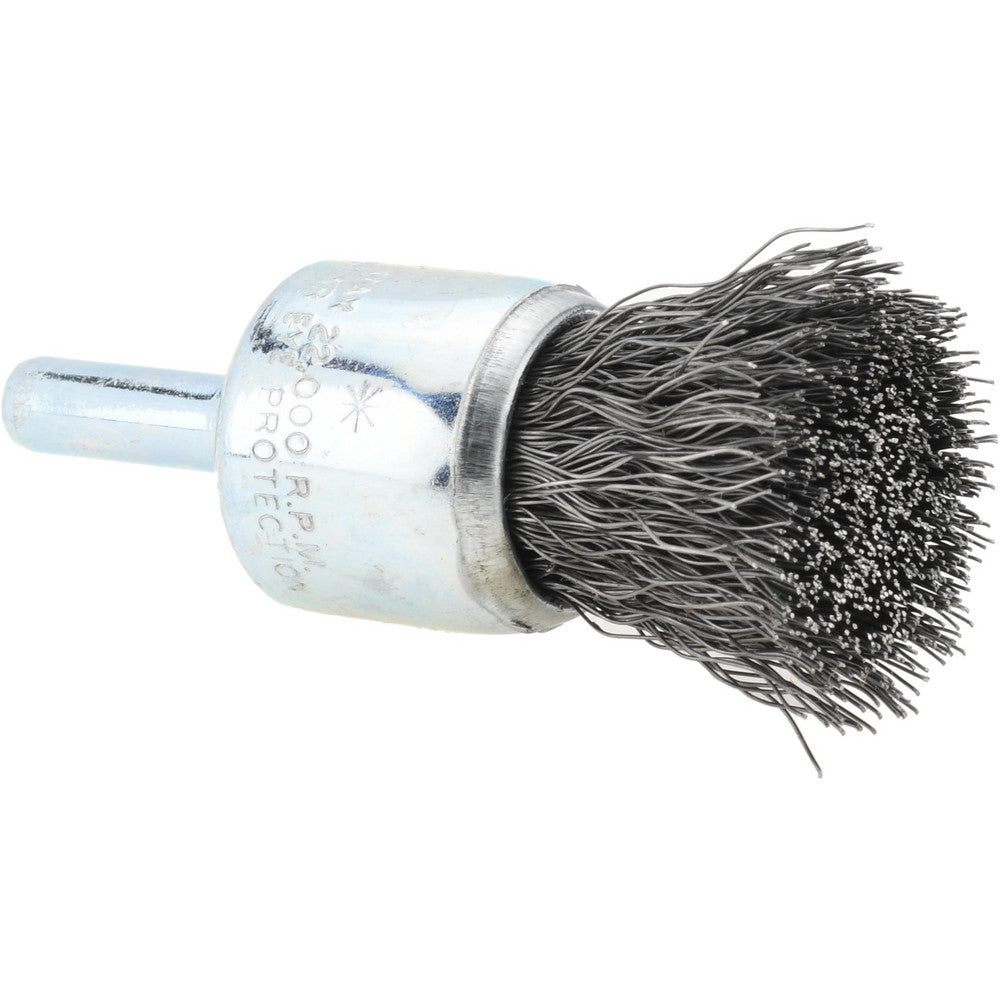 Weiler 90370 End Brushes 3/4" Dia, Steel, Crimped Wire