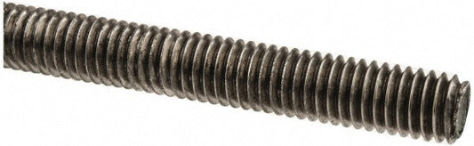 Value Collection 220960 General-Purpose Threaded Rod 3/8-16, 6' OAL, Stainless Steel, Plain Finish