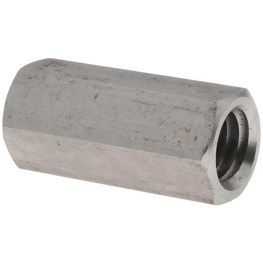 Value Collection 250226 3/8-16 UNC, 1-1/8" OAL Stainless Steel Standard Coupling Nut
